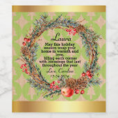 Custom Christmas Wine Labels ワインラベル (シングルラベル)