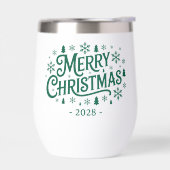 Custom Christmas wine tumbler gift for her or him (左面)