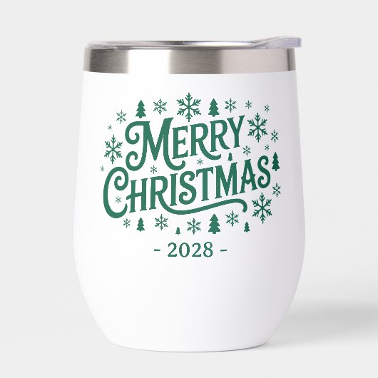 Custom Christmas wine tumbler gift for her or him (左面)