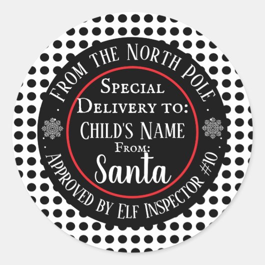 Custom Christmas Workshop ラウンドシール (正面)