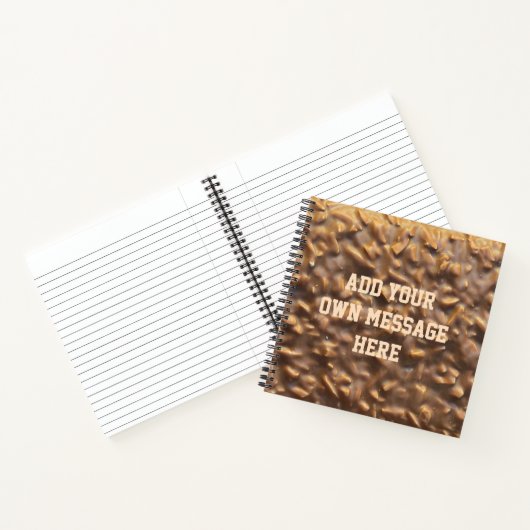 Custom Chunky Chocolate Custom Text ノートブック (内部)