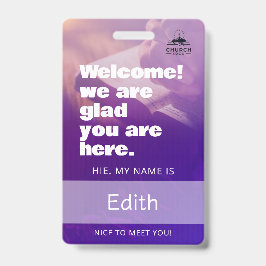 Custom Church Greeter Welcome Team Name Tag バッジ