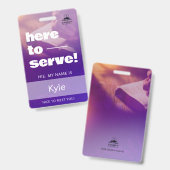 Custom Church Name Badge ID Template バッジ (正面＆裏面)