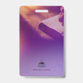 Custom Church Name Badge ID Template バッジ (裏面)