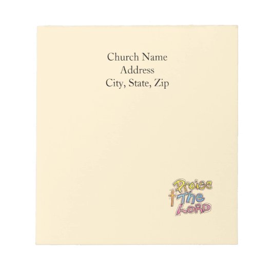 Custom Church Name Praise the LORD Graphic ノートパッド (正面)