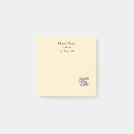 Custom Church Name Praise the LORD Graphic ポストイット (正面)