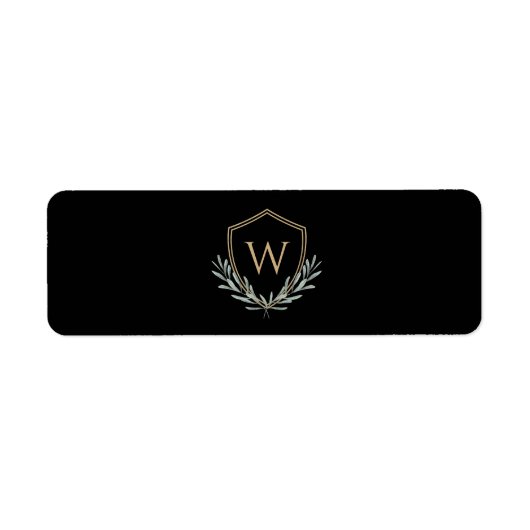 Custom Cigar Band with Monogram Crest ラベル (正面)