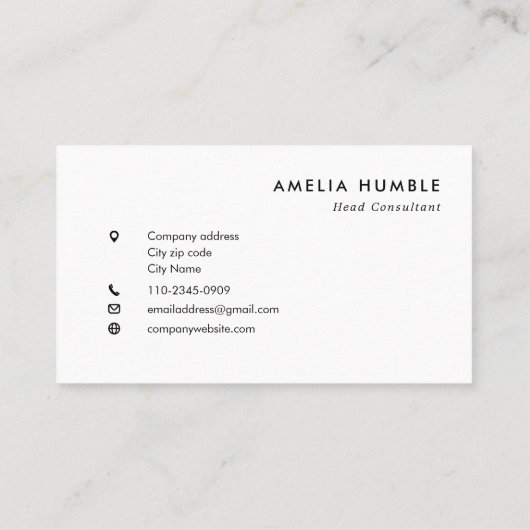 Custom Circle Logo Modern Business card template 名刺 (裏面)