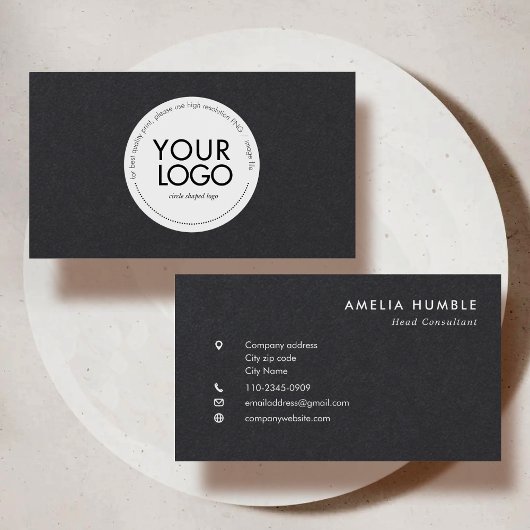 Custom Circle Logo Modern Business card template 名刺