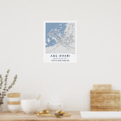 Custom City Map Abu Dhabi UAE Wall Art Poster ポスター (キッチン)