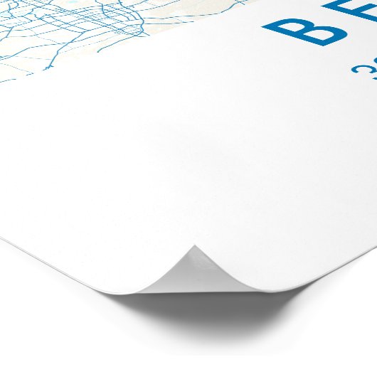 Custom City Map Beijing China Wall Art Poster ポスター (角)