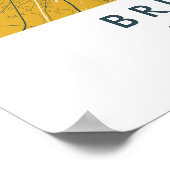 Custom City Map Brussels Belgium Wall Art Poster ポスター (角)