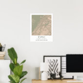 Custom City Map Dubai UAE Wall Art Poster ポスター (ホームオフィス)