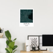 Custom City Map Dublin Ireland Wall Art Poster ポスター (ホームオフィス)
