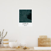 Custom City Map Dublin Ireland Wall Art Poster ポスター (キッチン)
