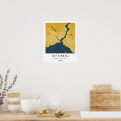 Custom City Map Istanbul Turkey Wall Art Poster ポスター (キッチン)