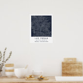 Custom City Map Las Vegas Nevada Wall Art Poster ポスター (キッチン)