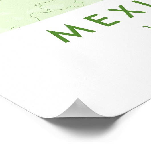 Custom City Map Mexico Wall Art Poster ポスター (角)