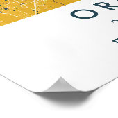 Custom City Map Orlando Florida Wall Art Poster ポスター (角)