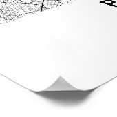 Custom City Map Paris France Poster ポスター (角)