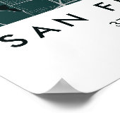 Custom City Map San Francisco Wall Art Poster ポスター (角)