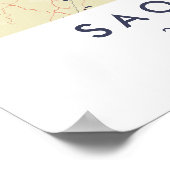 Custom City Map Sao Paulo Brazil Wall Art Poster ポスター (角)