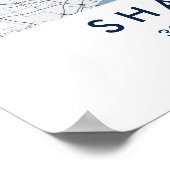 Custom City Map Shanghai China Wall Art Poster ポスター (角)