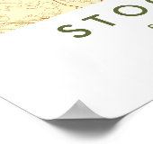 Custom City Map Stockholm Sweden Wall Art Poster ポスター (角)