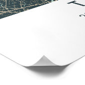 Custom City Map Taipei Taiwan Wall Art Poster ポスター (角)