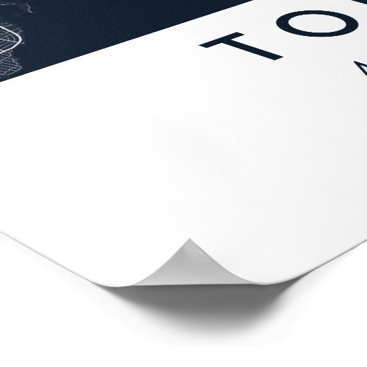 Custom City Map Toronto Canada Wall Art Poster ポスター (角)