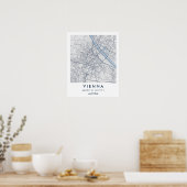 Custom City Map Vienna Austria Wall Art Poster ポスター (キッチン)