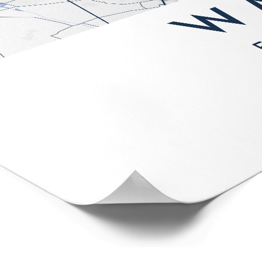 Custom City Map Warsaw Poland Wall Art Poster ポスター (角)