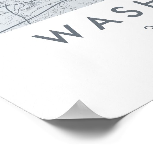 Custom City Map Washington DC Wall Art Poster ポスター (角)