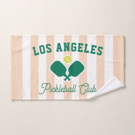 Custom City Pickleball Preppy Sports Hand Towel ハンドタオル
