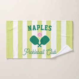 Custom City Pickleball Preppy Sports Hand Towel ハンドタオル