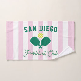 Custom City Pickleball Preppy Sports Hand Towel ハンドタオル