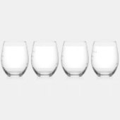 Custom Class of 2026 Graduation Drinkware Set ステムなしワイングラス (左)