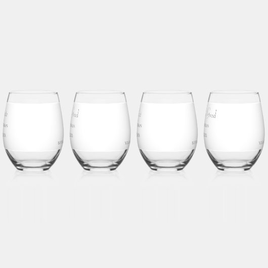 Custom Class of 2026 Graduation Drinkware Set ステムなしワイングラス (左)