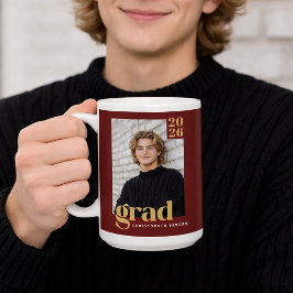 Custom Class of 2026 Photo Graduation コーヒーマグカップ