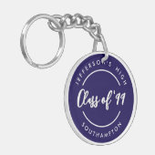 Custom Class of School Graduate Reunion Circle キーホルダー (正面左)