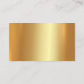 Custom Classic Old Font Elegant Template Gold 名刺 (裏面)