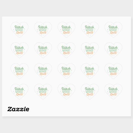 Custom Classic Round Stickers, Format: Sheet of St ハートシール (シート)