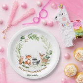  custom classic woodland animals design  ペーパープレート (パーティー)