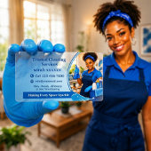 Custom Cleaning Professional Design Portrait 名刺