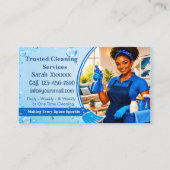 Custom Cleaning Professional Design Portrait 名刺 (正面)
