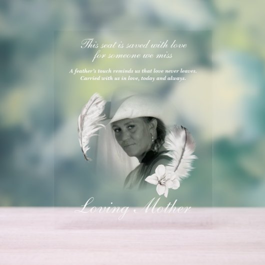 Custom Client Feathers Photo アクリルサイン (ニュートラル)