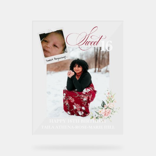 Custom Client Sweet 16 Acrylic Sign アクリルサイン (正面)