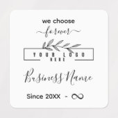 Custom Clothing label Sewing or Crochet with logo ラベル (デザイン1)