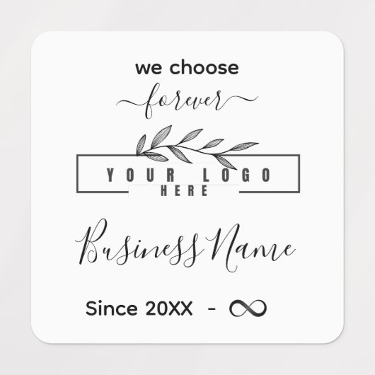 Custom Clothing label Sewing or Crochet with logo ラベル (デザイン1)