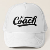 Custom Coach Trucker Hat – Personalized Team Logo  キャップ (正面)